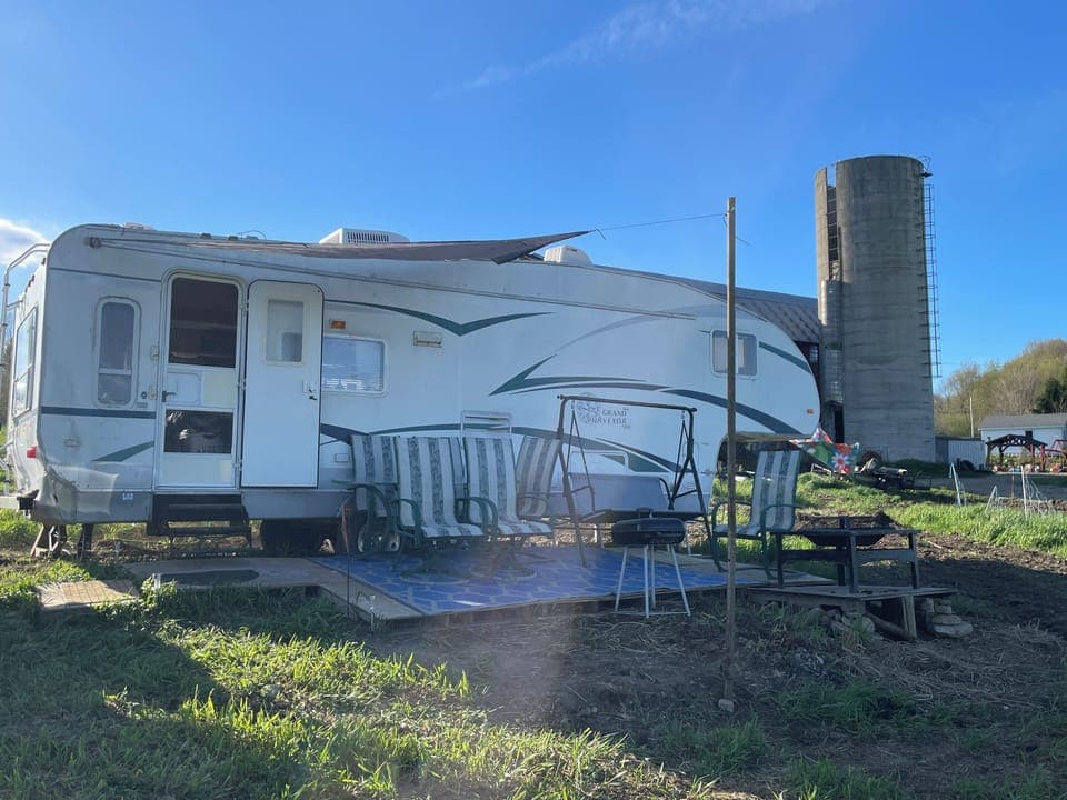 Glamper photo from 2024. New deck coming mid-May 2025.