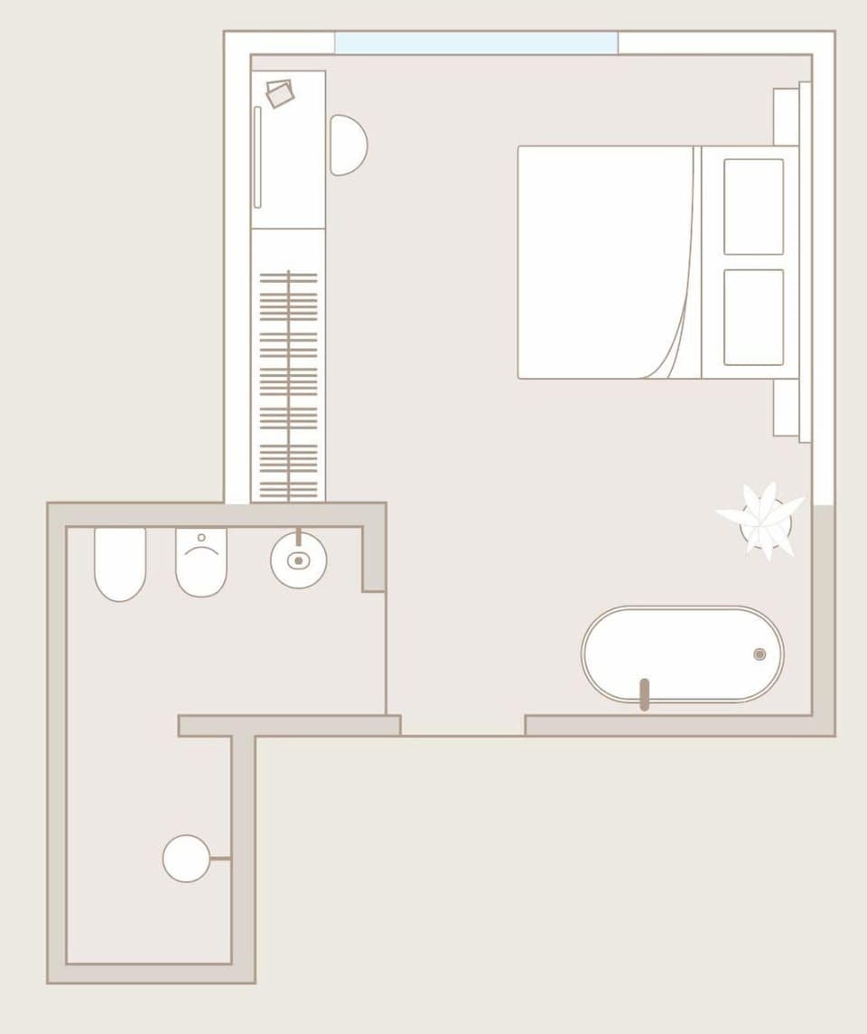 Exclusive Double Room, City View | Floor plan