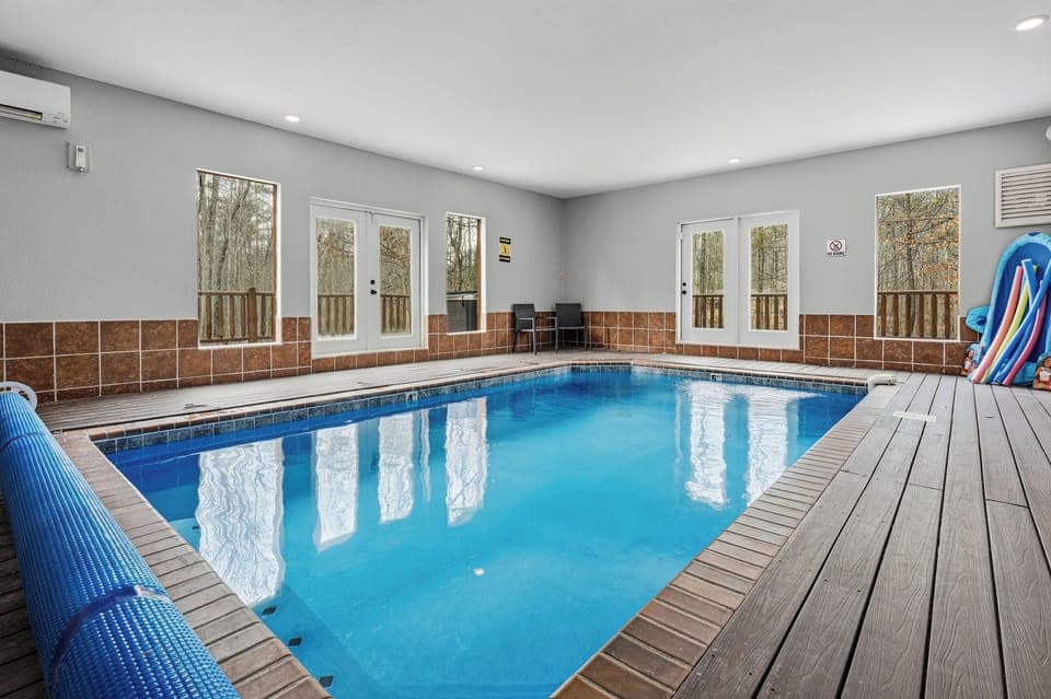 Splish splash in a private indoor heated pool!