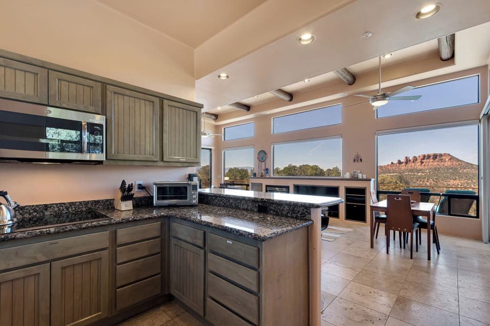 Fully kitchen stocked with everything you need for cooking or grilling.  