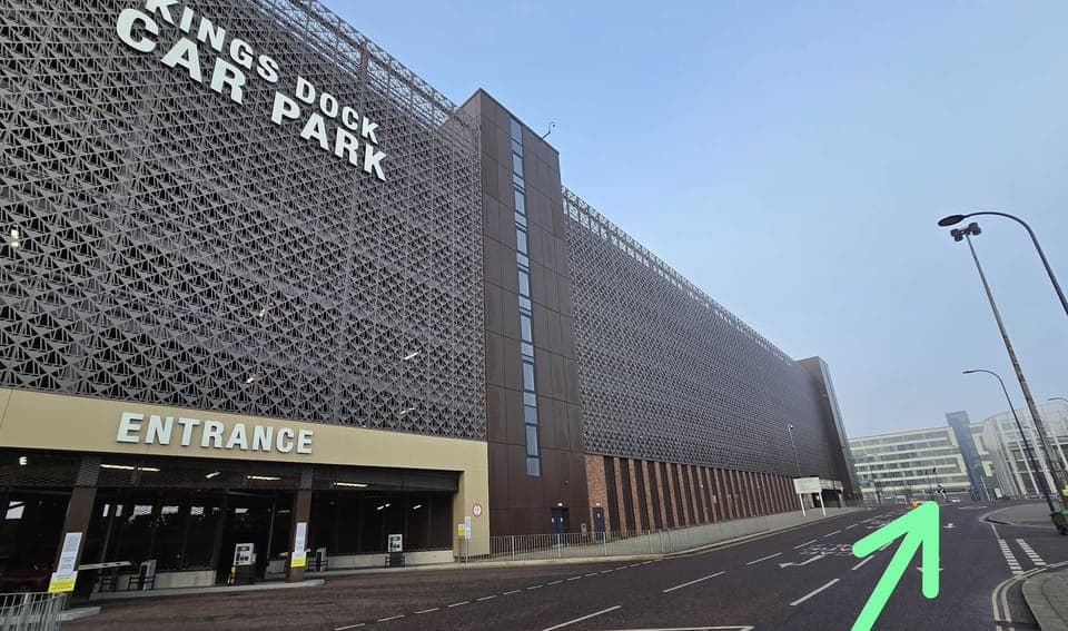 Paid parking 2 minutes walk away for £18 a day