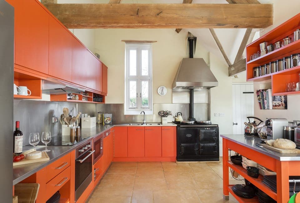 Well-equipped kitchen with an Aga, dishwasher and Nespresso coffee machine (please note the electric oven and hob is no longer available)