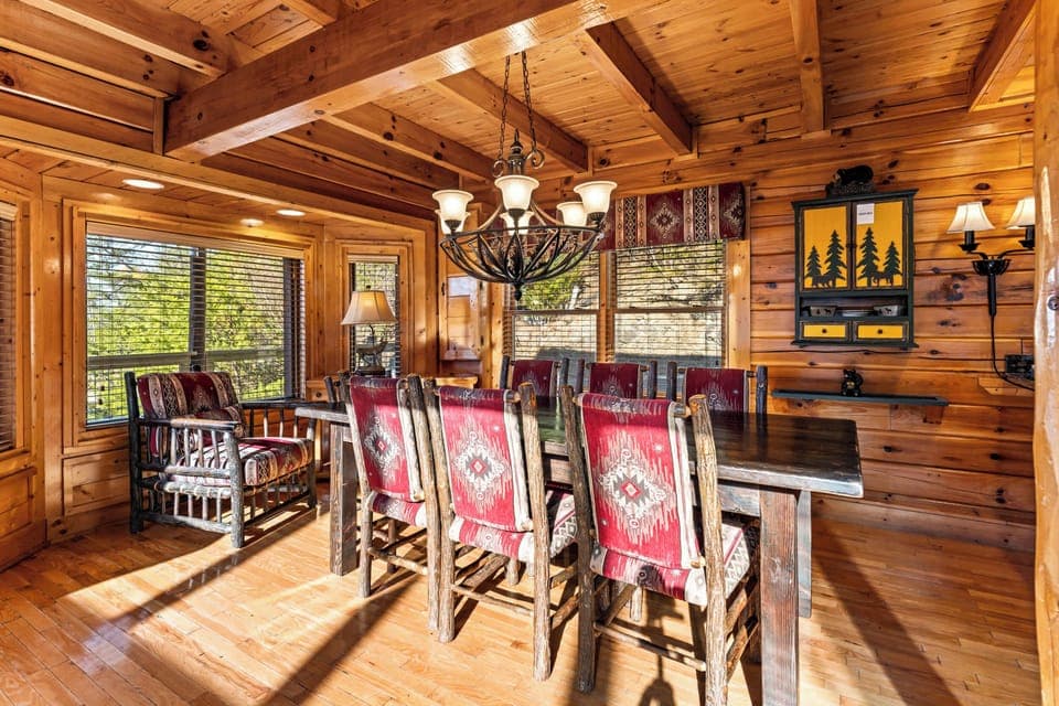 Dining table with seating for 7 