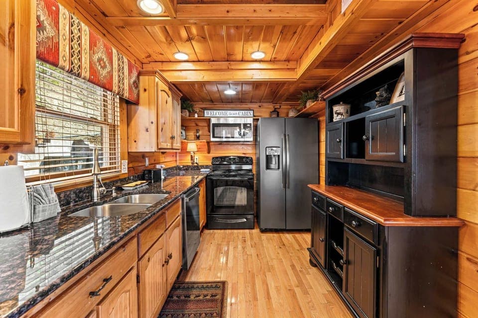 Meals will be made easy in the full kitchen 