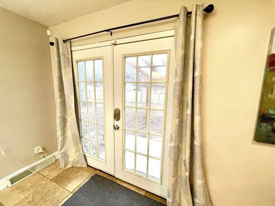 Backyard access with French doors