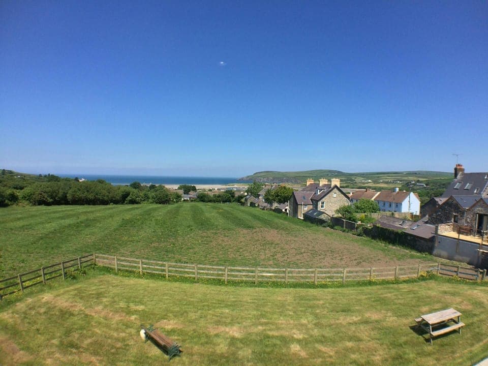 The view across to the sea