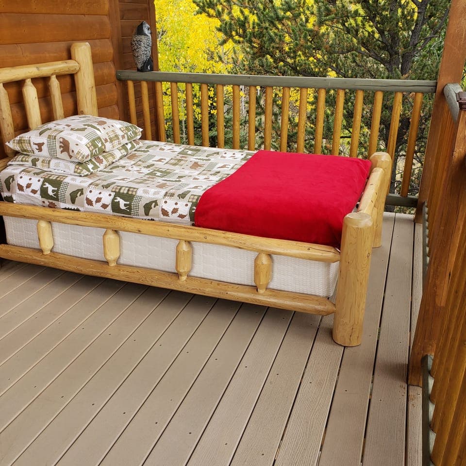 Beautiful napping patio bed with summer breeze