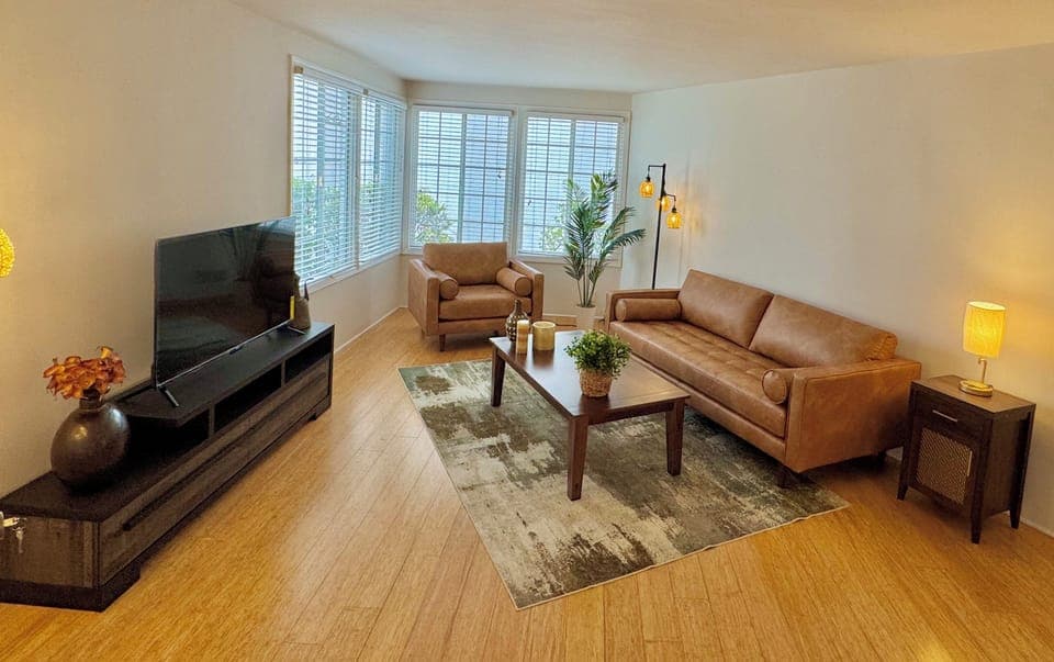 Larger living room with 50” TV