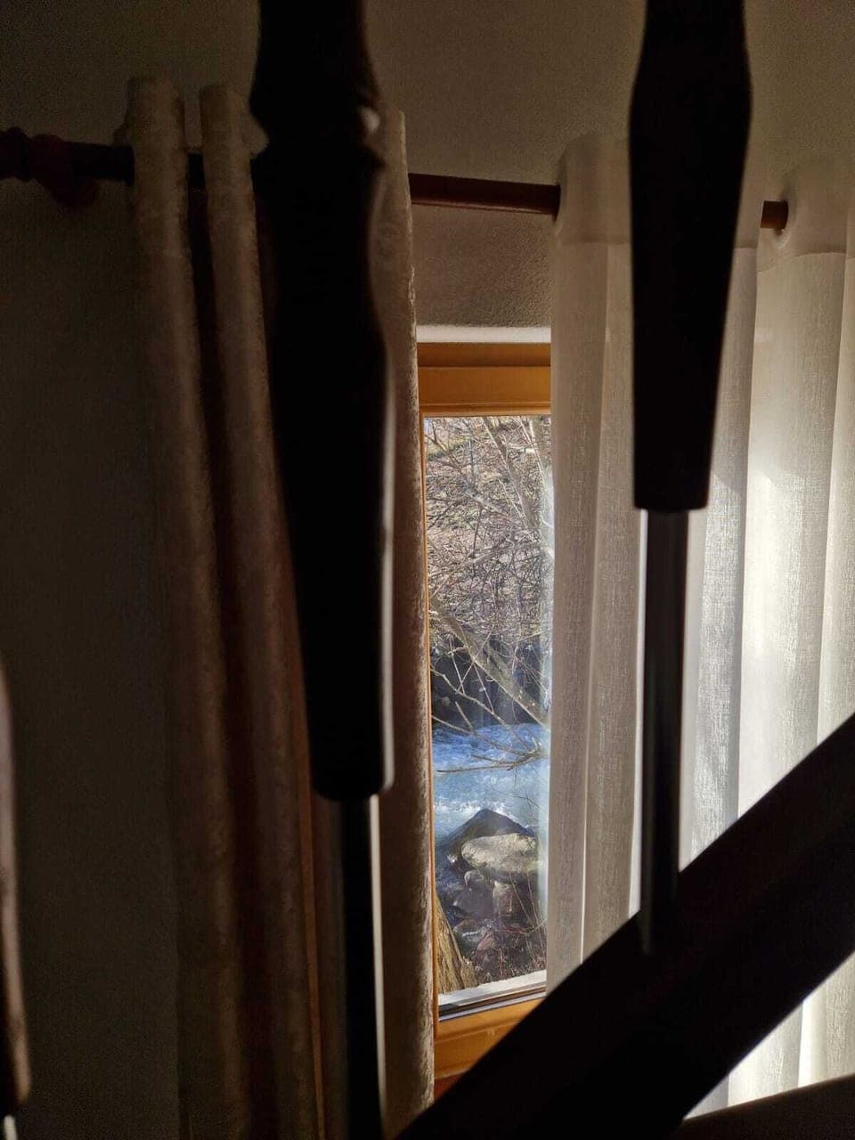 Desk, blackout drapes, soundproofing, iron/ironing board