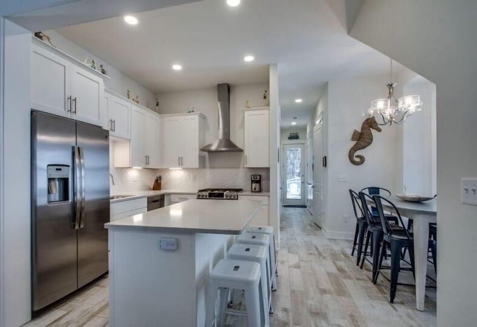 Spacious Kitchen with Island Seating for 4
