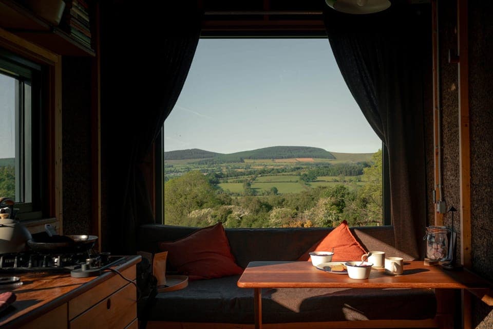 Morning breakfast nook panoramic wicklow valley view