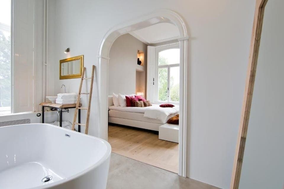 Luxury Double Room, Park View | In-room safe, desk, laptop workspace, blackout drapes