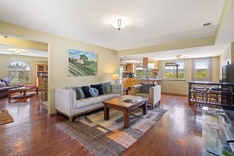 Living room with plenty of spots to lounge