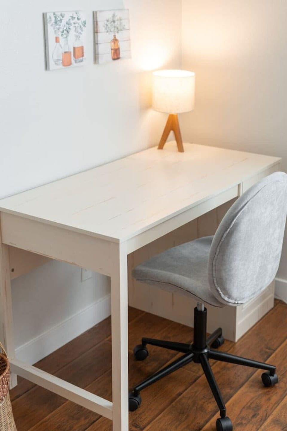 Bright desk and stylish chair invite inspiration in sunny Phoenix!