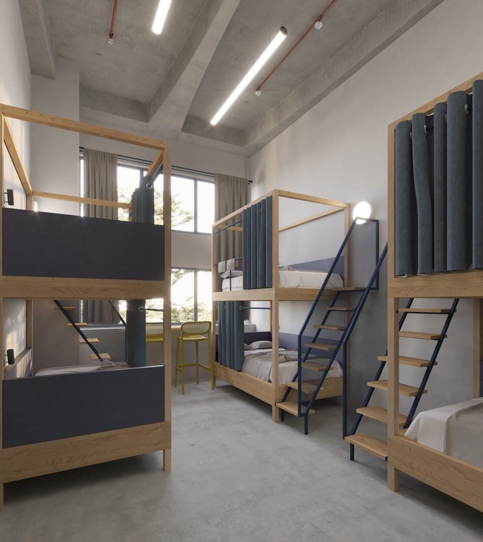 Desk, laptop workspace, free WiFi, bed sheets