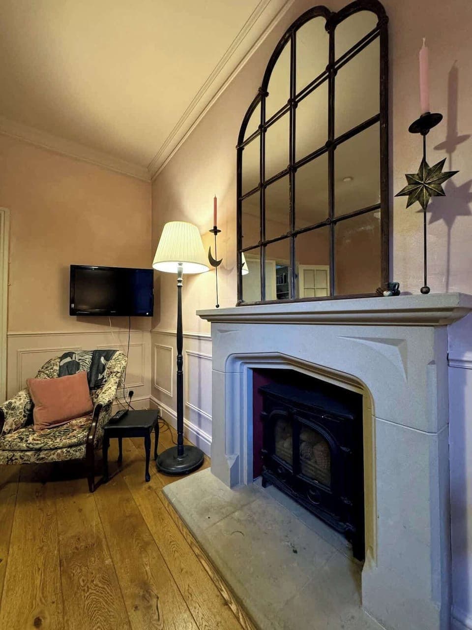 Fireplace in the living room