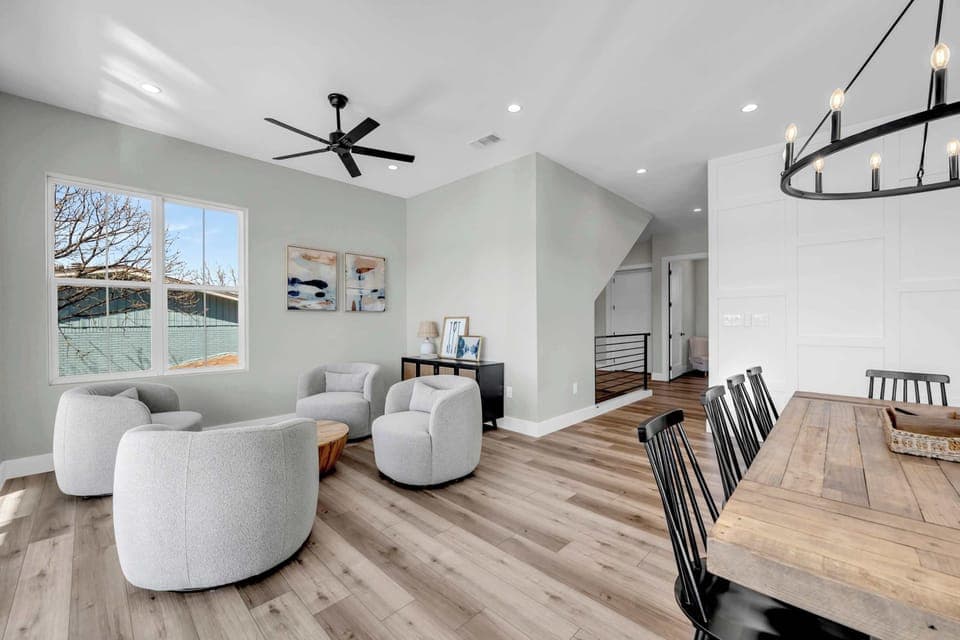 Additional space perfect for board games!