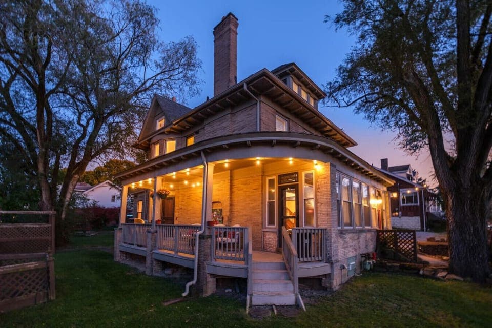 With the largest lot in the neighborhood! The kids can enjoy the flat, elevated yard while the adults cook out on the grill and spend time on the covered porch. And there`s a more private gazebo with a fire pit right around back!