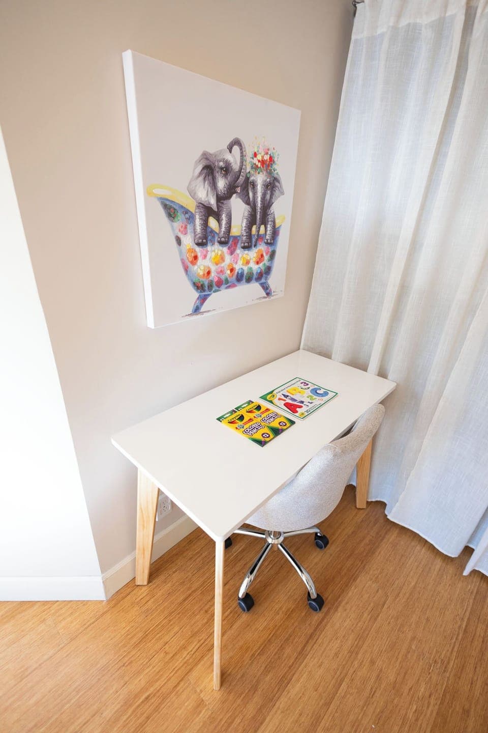 Writing/art desk in the Bunk Bed Room (Room #6)