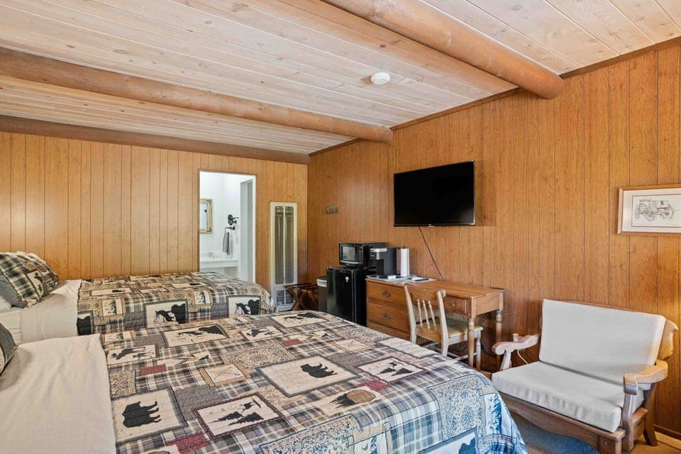 Unwind together in comfy beds with easy in-room entertainment.