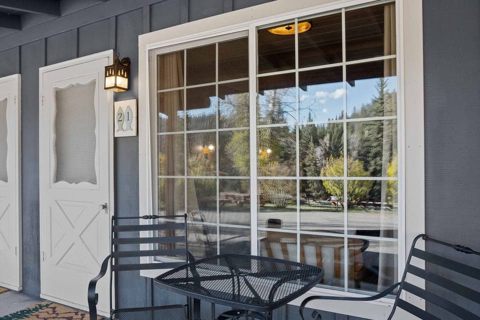 Sip coffee outside and watch the day drift by.