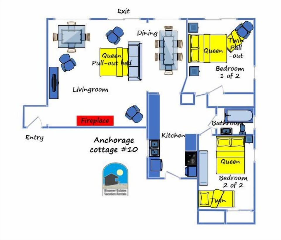 Anchorage Cottage #10 floor plan