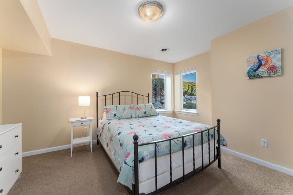 Lower Level Bedroom with Queen Bed