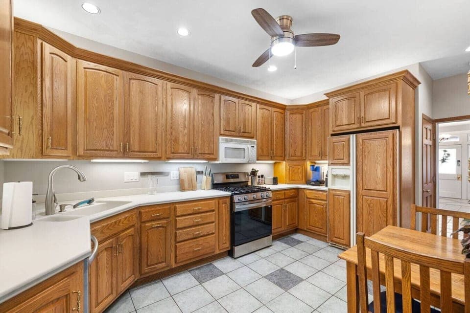 Kitchen with wooden work