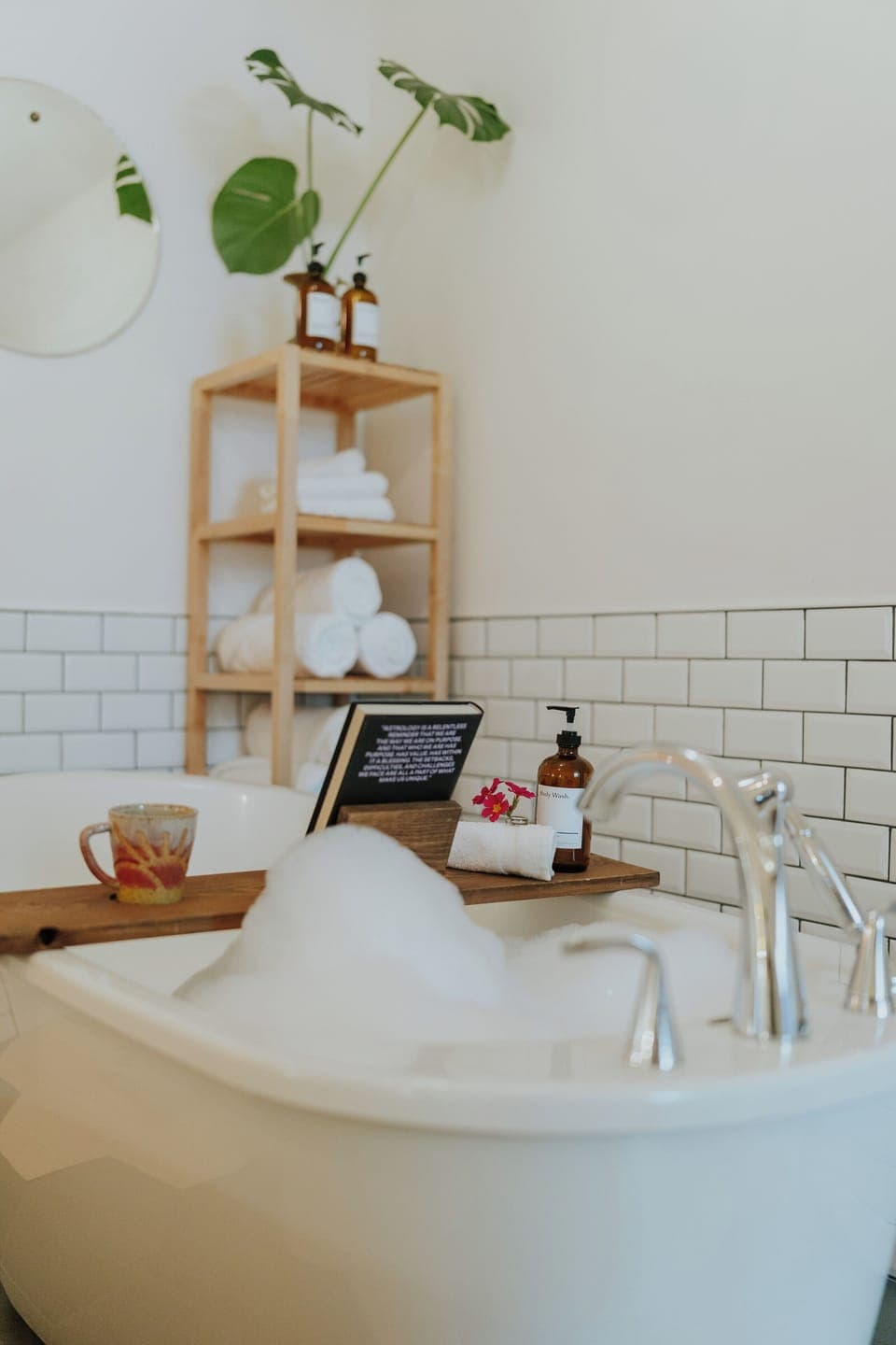Relax and unwind in the deep, soaker tub