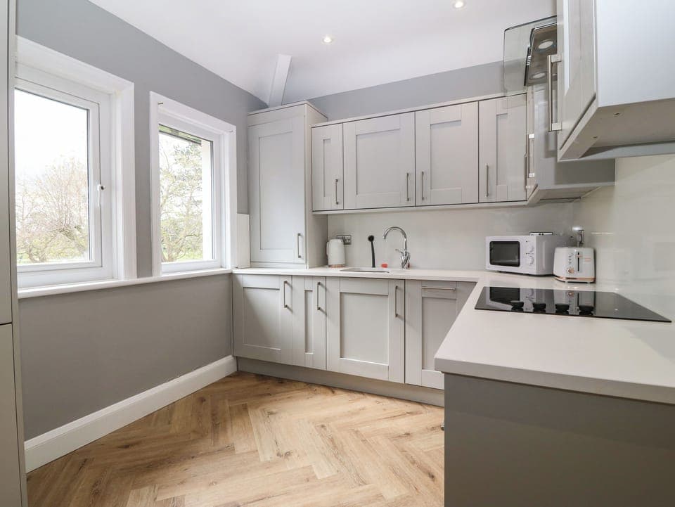 Fridge, dishwasher, electric kettle, toaster