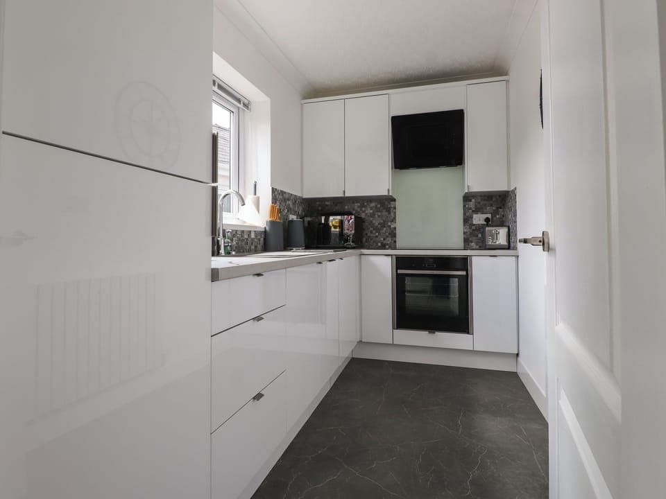 Fridge, dishwasher, electric kettle, toaster