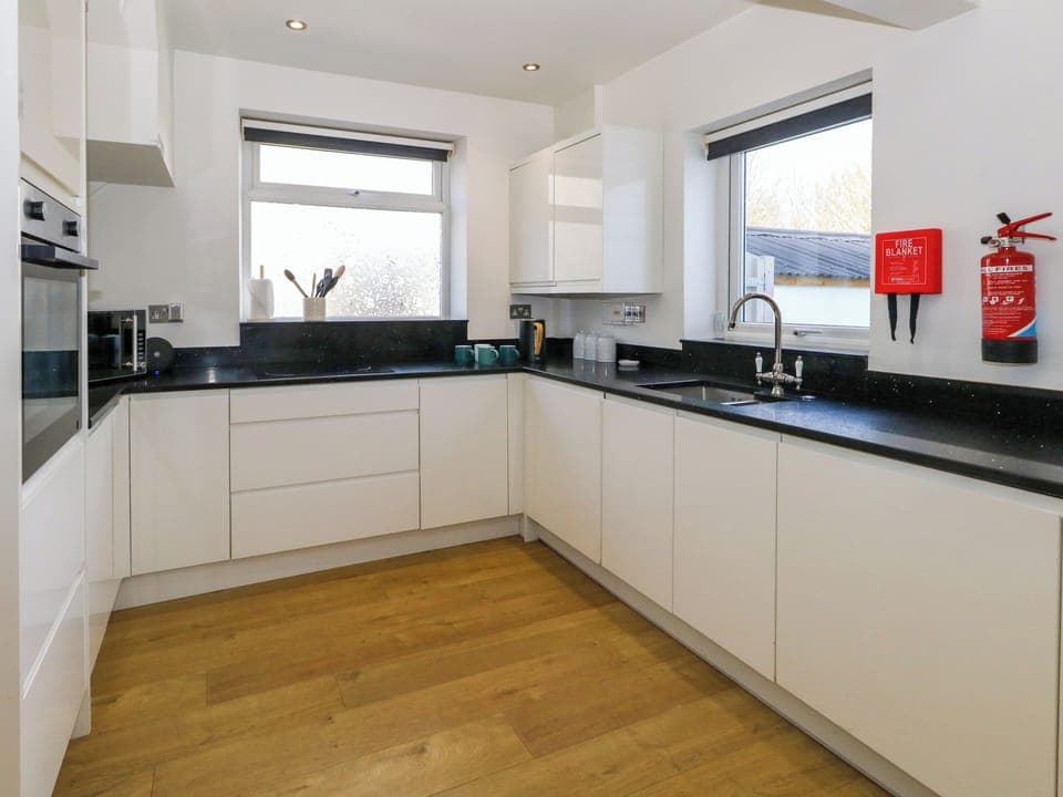 Fridge, dishwasher, electric kettle, toaster