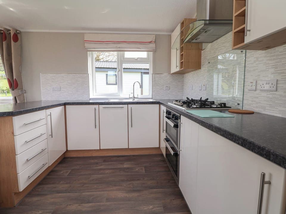 Fridge, dishwasher, electric kettle, toaster