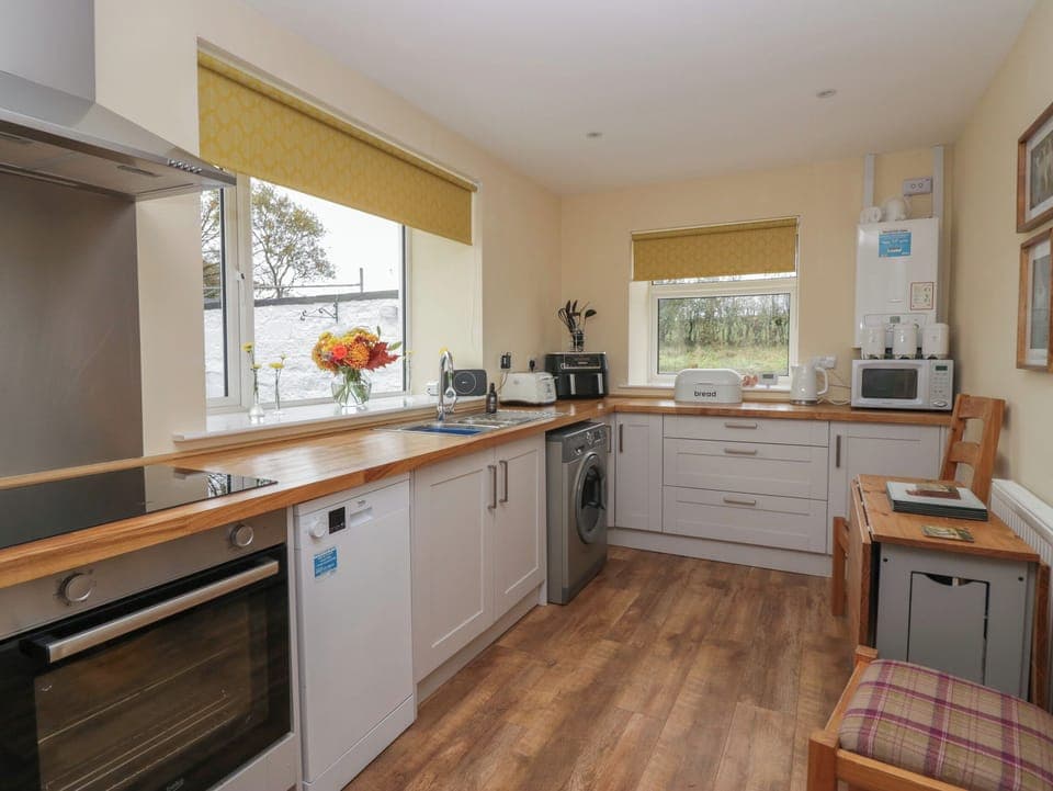 Fridge, dishwasher, electric kettle, toaster