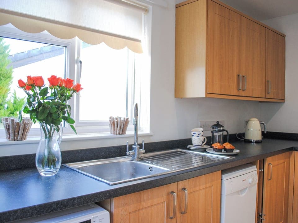 Fridge, dishwasher, electric kettle, toaster