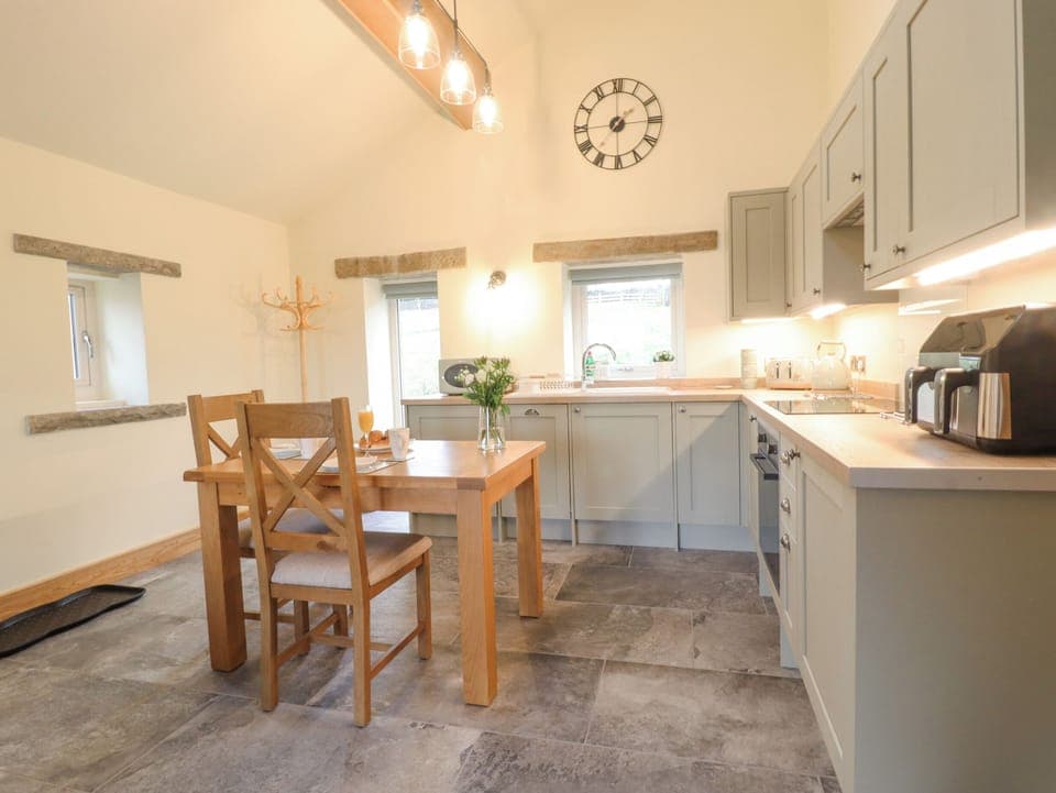 Fridge, dishwasher, electric kettle, toaster