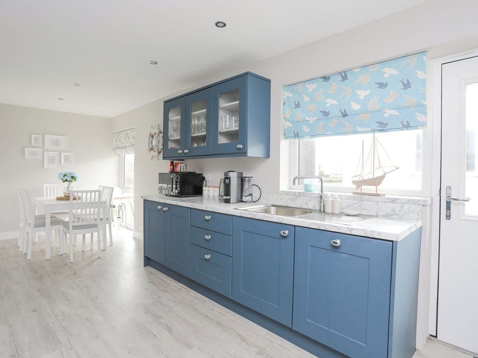 Fridge, dishwasher, electric kettle, toaster