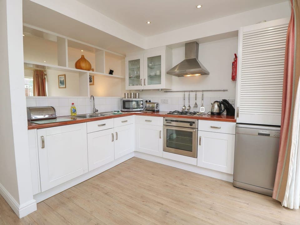 Fridge, dishwasher, electric kettle, toaster