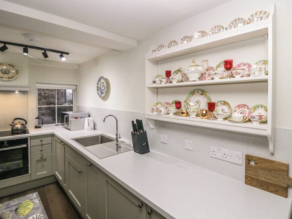 Fridge, dishwasher, electric kettle, toaster