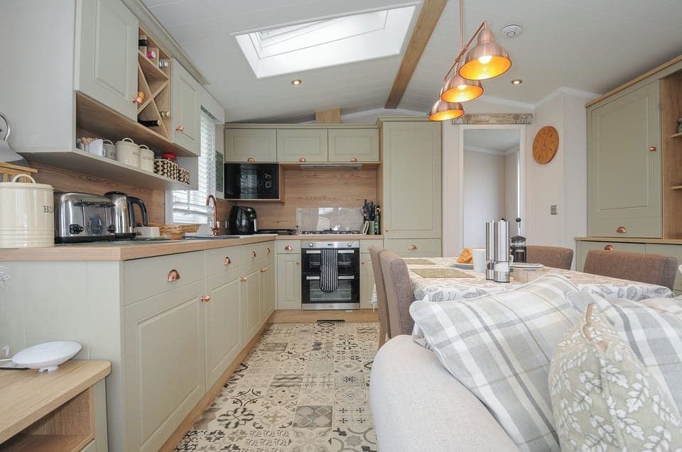 Fridge, dishwasher, electric kettle, toaster