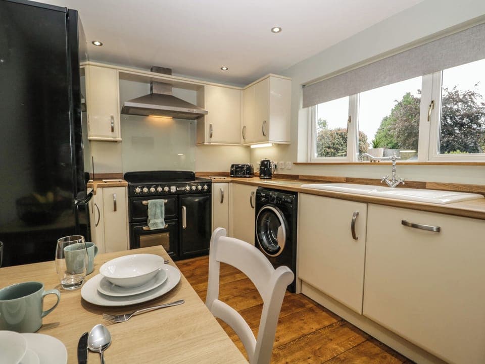 Fridge, dishwasher, electric kettle, toaster