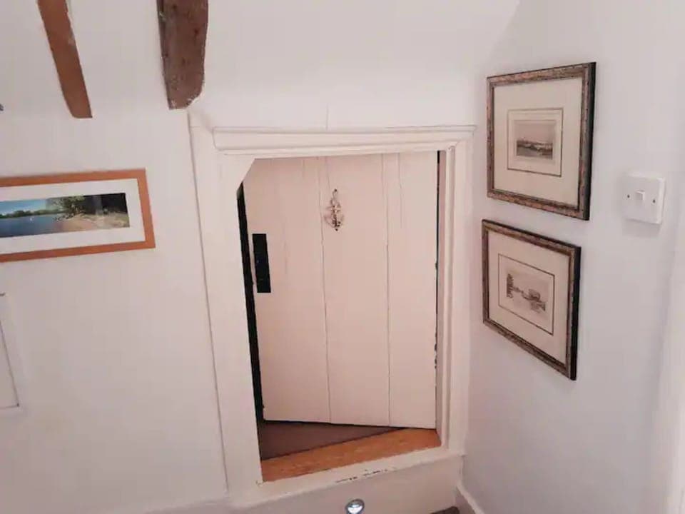 The secret door at Hamble Riverside Cottage, Old Bursledon, Hampshire