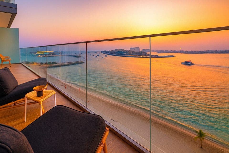 Luxury Apartment, Beach View | Balcony