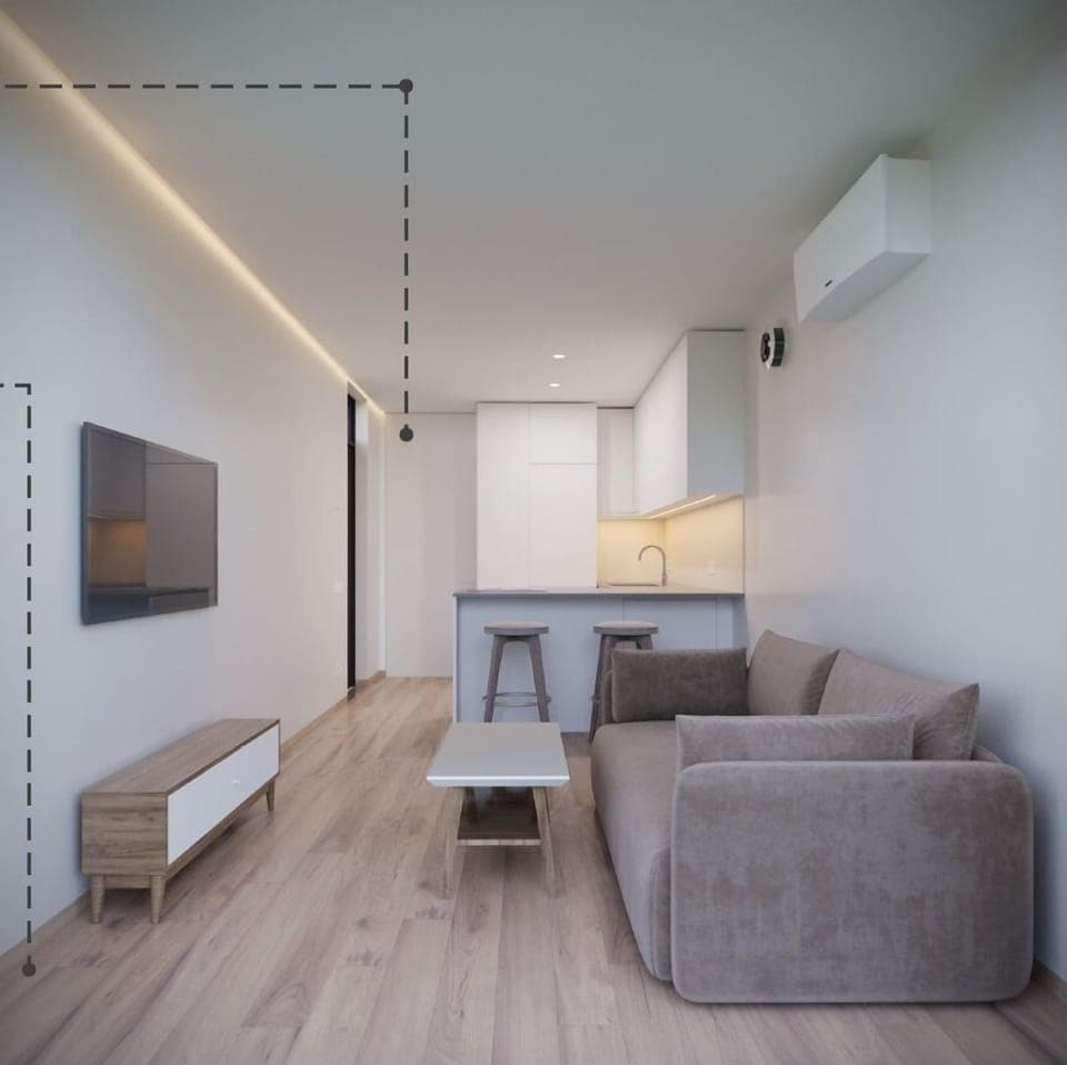 Superior Apartment, Kitchen | Living area