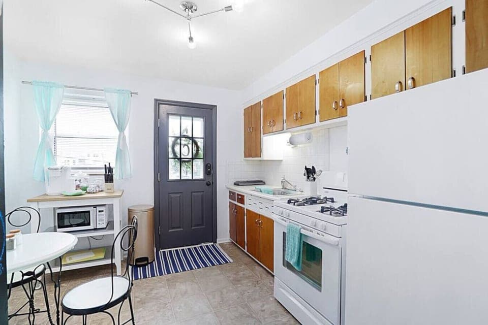 Our kitchen is fully stocked with anything you might need to create your own meals at home.