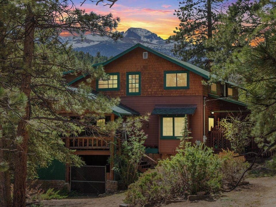 The house at sunset