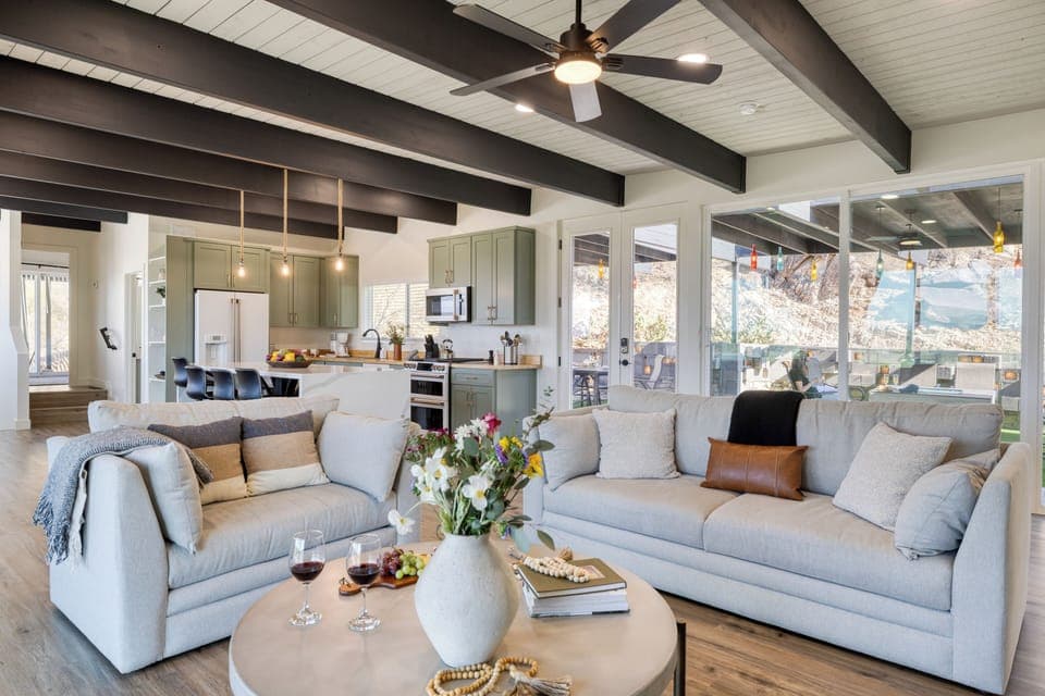 Open layout provides seamless transitions.