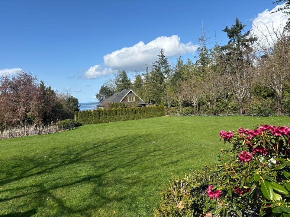 0.5 Acre beautiful lawn to enjoy and relax with partial ocean views 