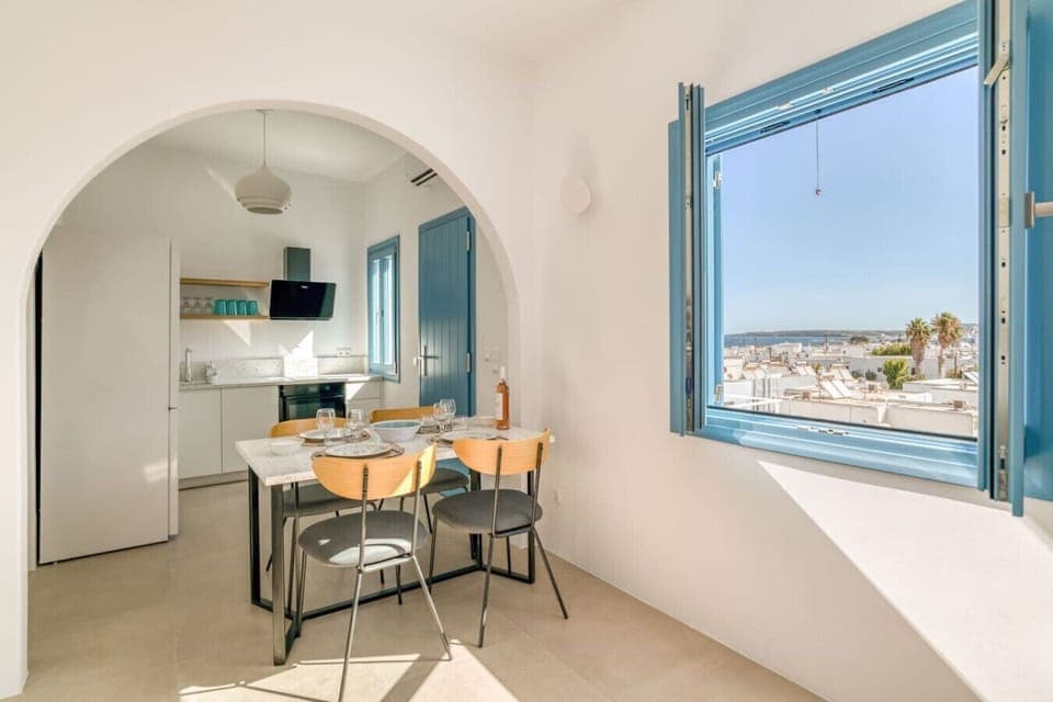 Dining area and kitchen
