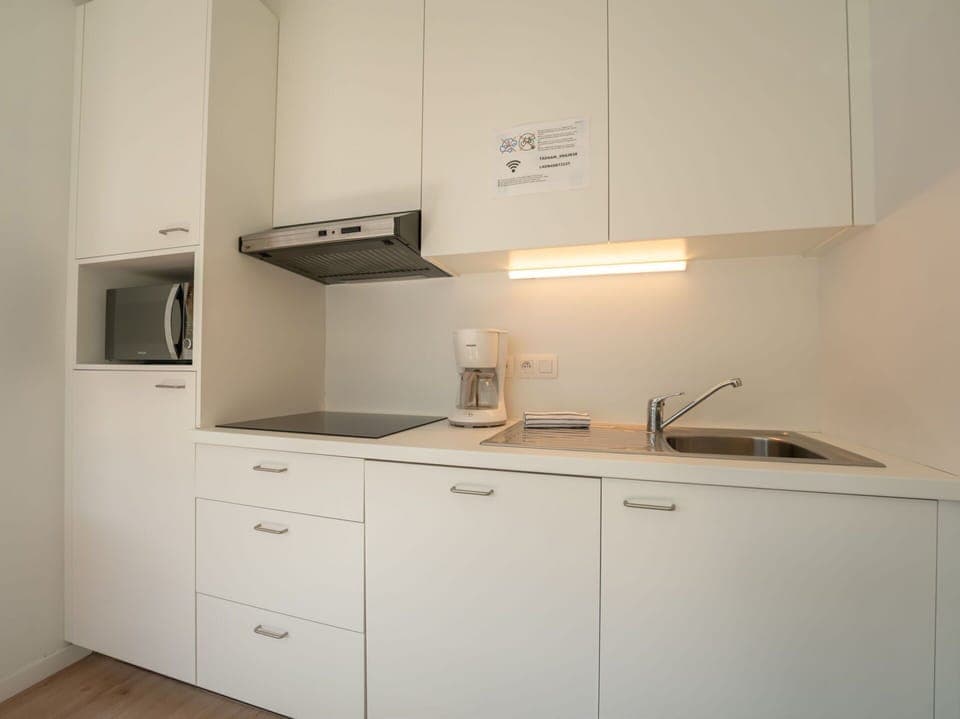 Interior Design, Countertop, Kitchen, Cabinetry, Flooring, Wood, Sink, Kitchen Sink, Floor, Kitchen Appliance